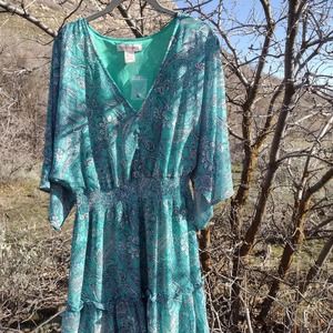 Flying Tomato Teal Dress, Size M, Polyester, New with Tags